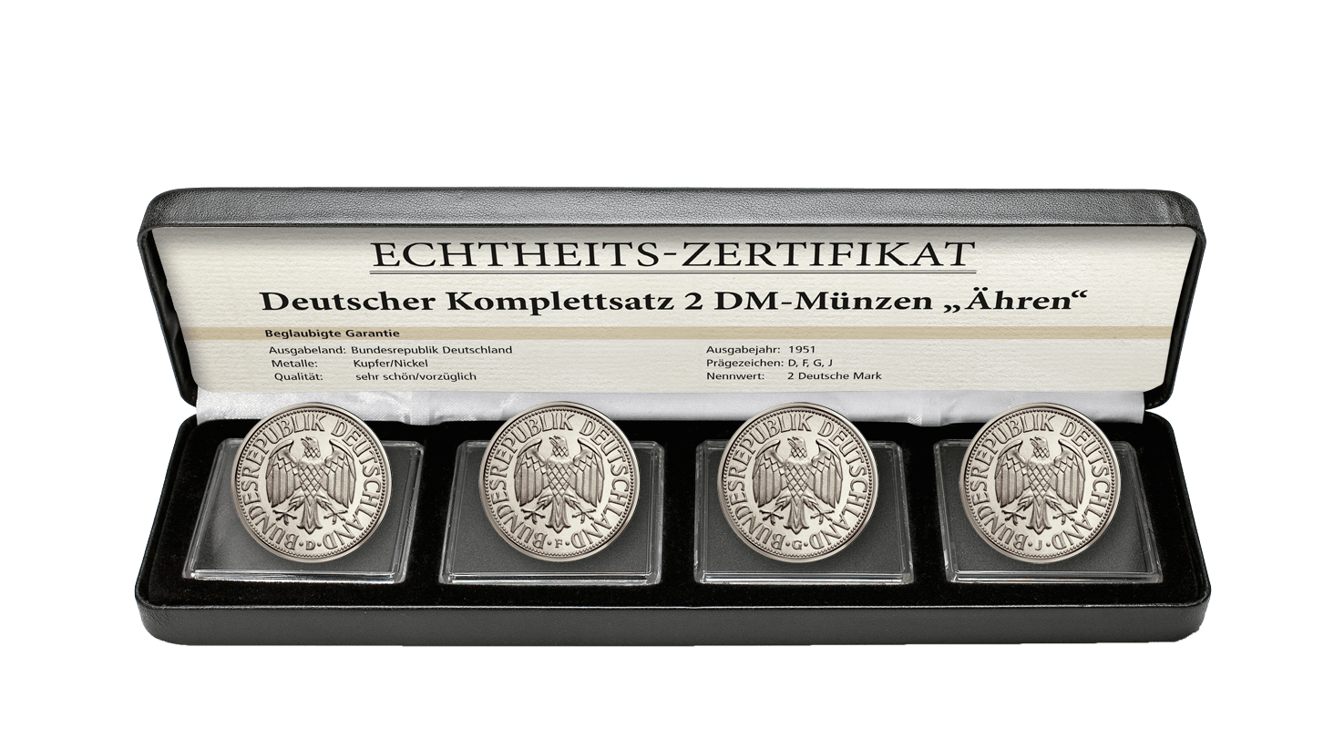 2 DM-Münzen Komplettsatz Ähren