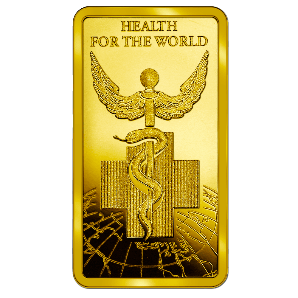 Gold-Anlagebarren "Health for the World" 2022 Gold PP