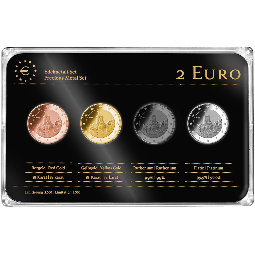 2 Euro Edelmetall-Set "Wartburg bei Eisenach" 2022