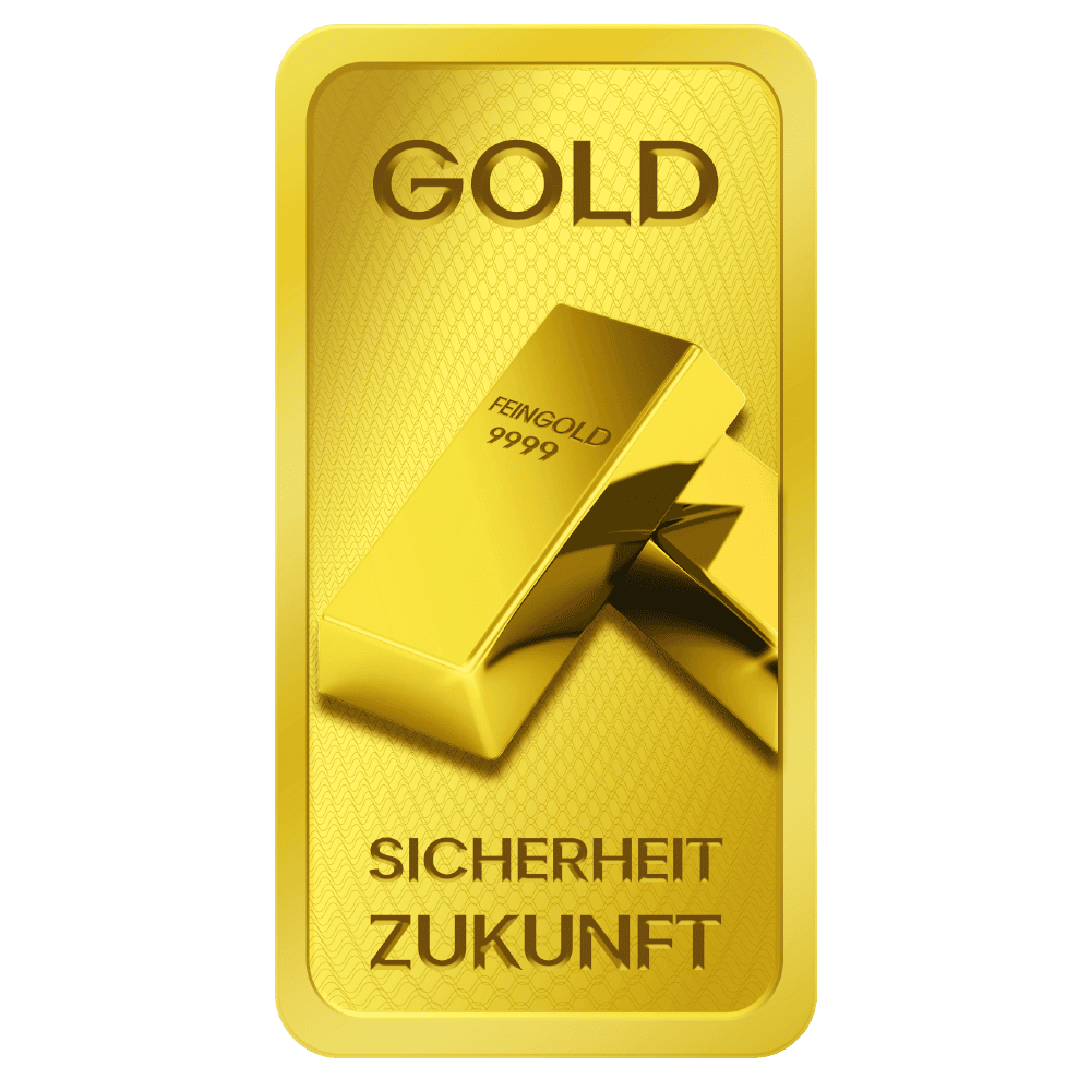 Gold-Anlagebarren "Gold/Sicherheit/Zukunft" Gold PP