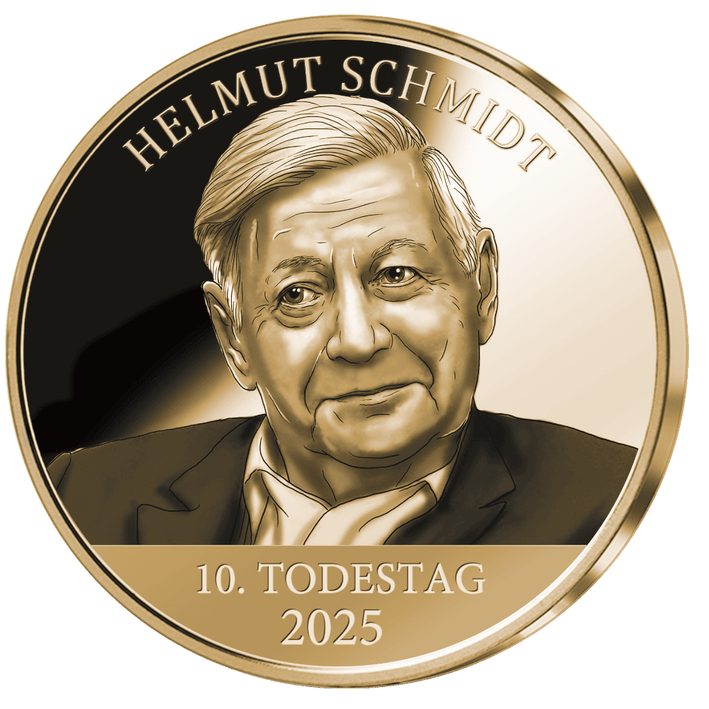Gedenkprägung "Helmut Schmidt 10. Todestag - Porträt"