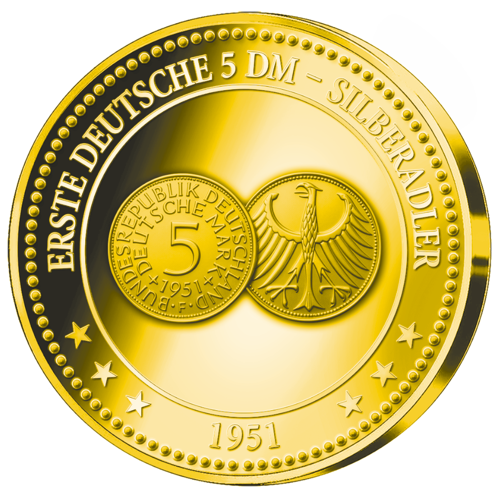 Gedenkprägung "Erste 5 DM-Münze Silber-Adler 1951"
